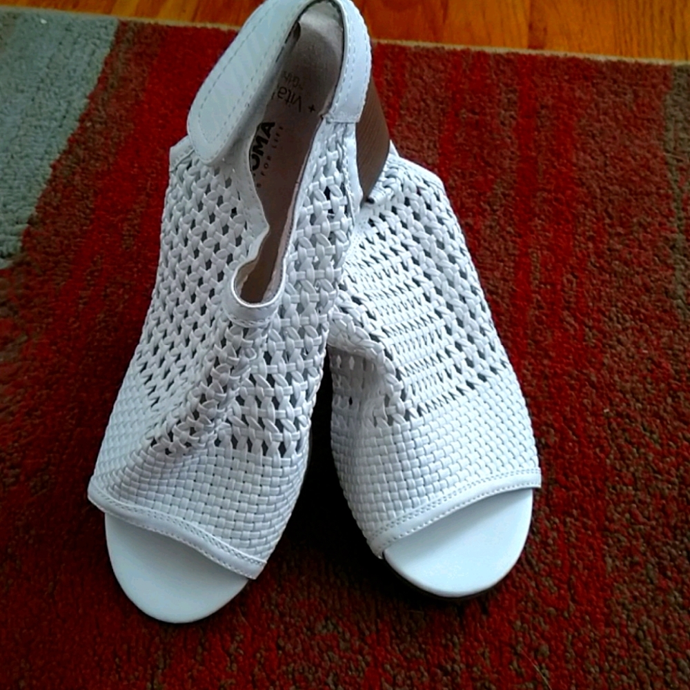 White sandals